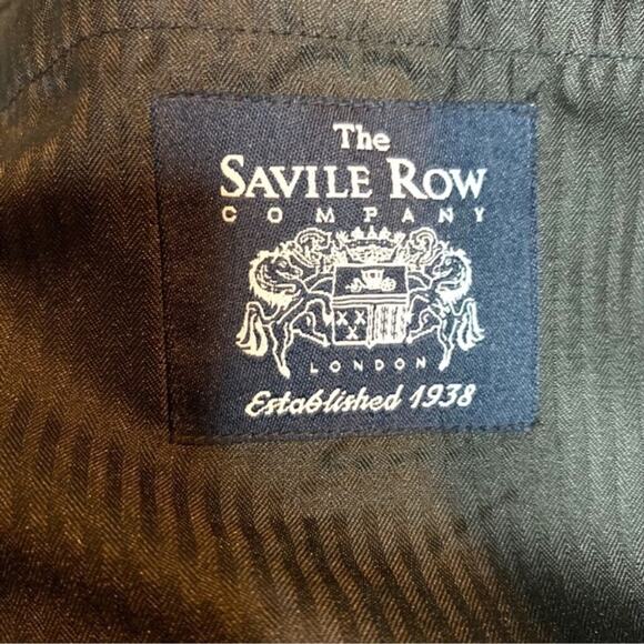 Savile Row Mayfair-S Navy Dress Pants Men’s 38x32 Slim Fit Formal Trousers - Picture 5 of 6